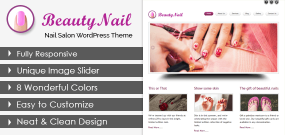 Nail Salon & Nail Art WordPress Theme | InkThemes