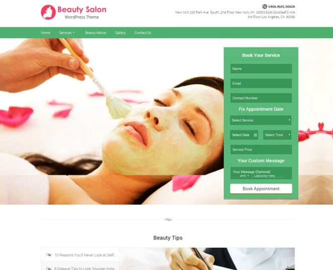 20 Best Free Spa, Beauty, Salon Wordpress Themes 2018 