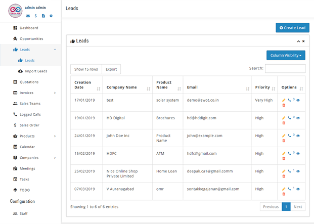 Lcrm - Crm Web Application Php Script 